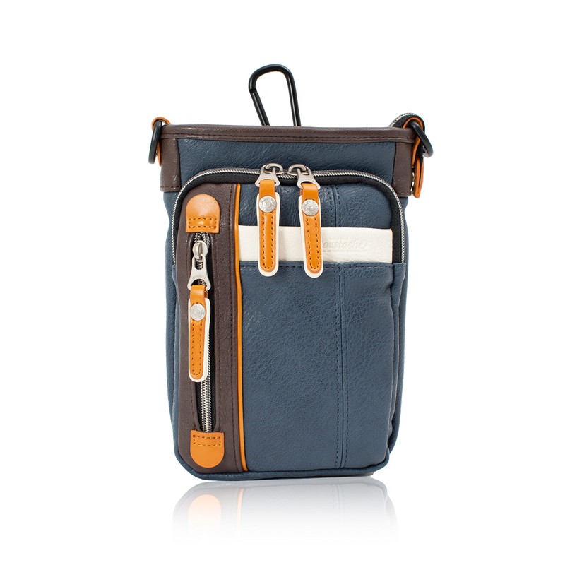 Mustache YVQ-5962 2-Way Mini Shoulder Pouch, Scissor Bag, Crossbody, navy