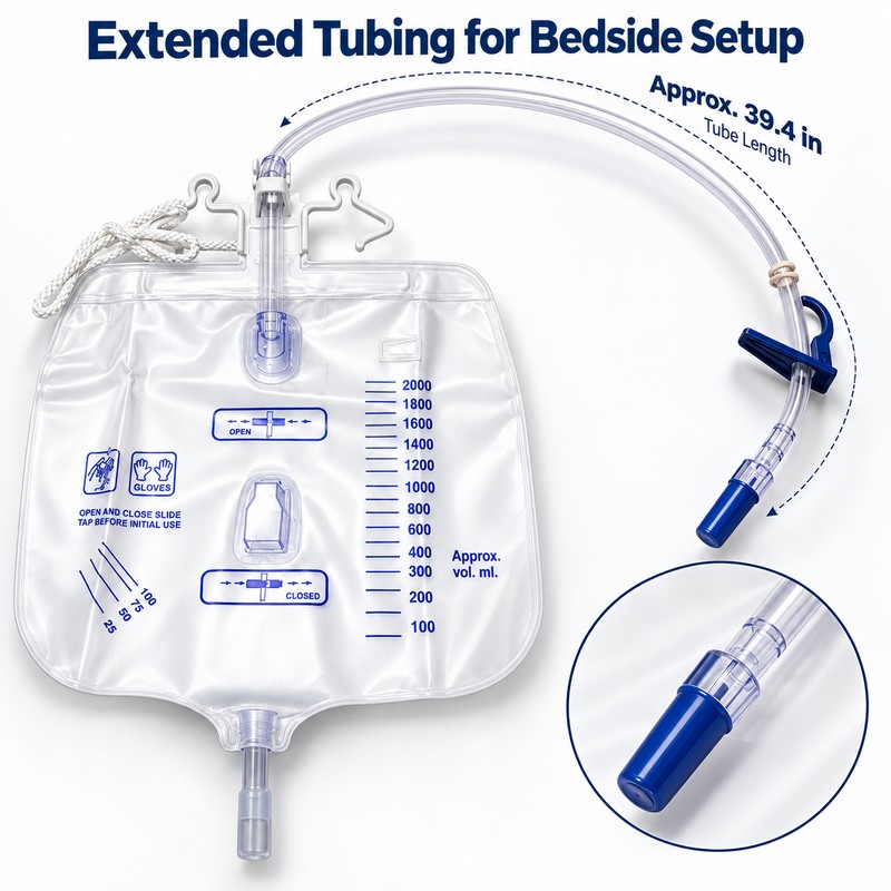 Leg Drainage Bag for Fluid Collection – Anti-Backflow Design for