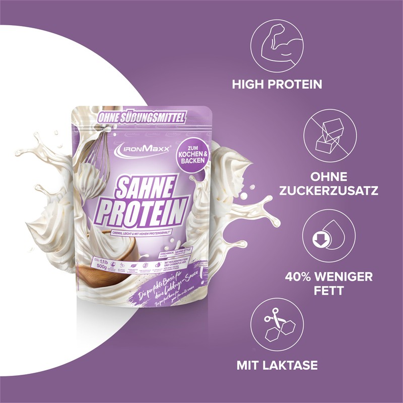 IronMaxx Cream Protein - 500 g Bag | Protein-Rich Cooking