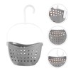 LABRIMP Hook Storage Basket Perforated Drainable Container for Toiletries and