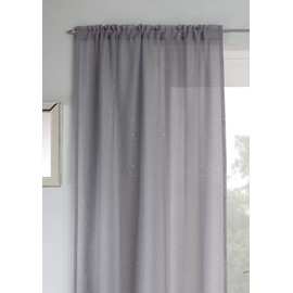Tyrone Textiles Ltd Jewel Grey Diamante Voile Panel (Drop - 54" (137cm))