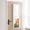 ANTONIA Lockable Jewelry Cabinet w/ Full-Length Mirror Wall Door Mount