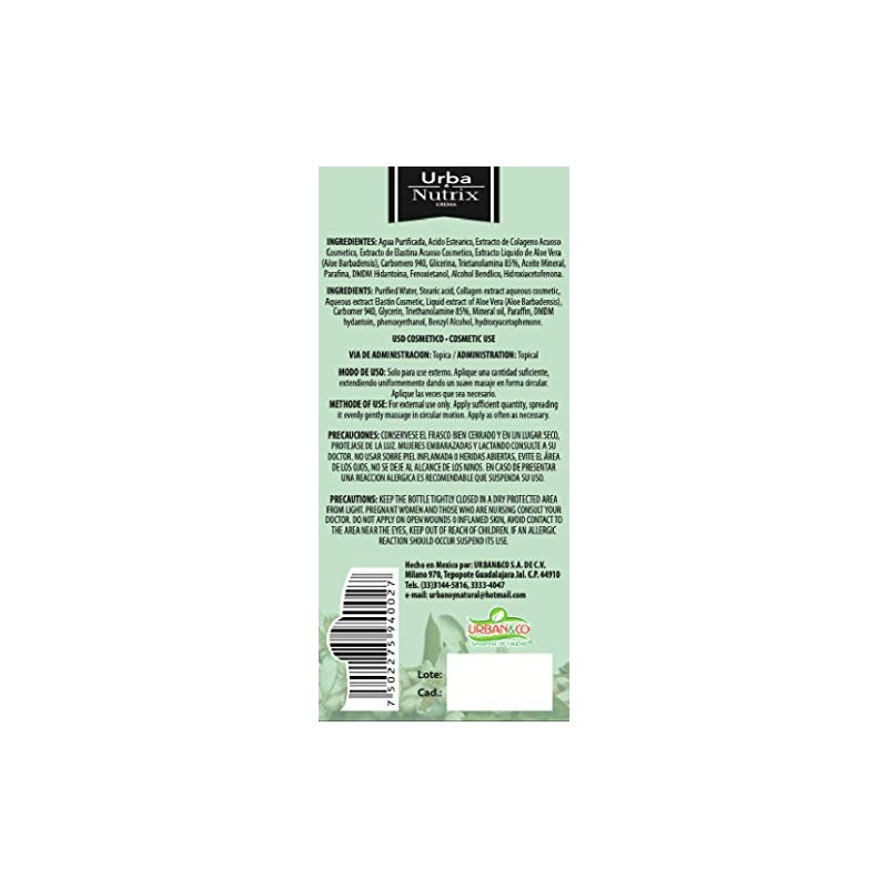 Urba Nutrix 2 tubos de crema Rejuvenecedora de 120gr. c/u
