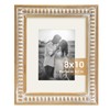 MACVAD Wooden 8x10 Picture Frame with Mat for Displays 8x10