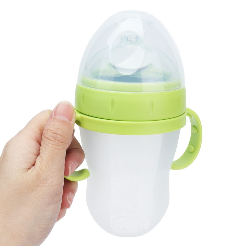 Baby Cereal Bottle Silicone Unisex Baby Squeeze Cereal Feeding Flow