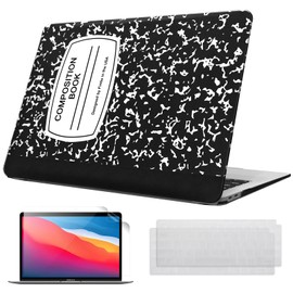 Fintie Funda para MacBook Air de 13 Pulgadas A2337 (M1) / A2179 / A1932 (2021 2020 2019 2018) – Funda rígida a presión con 2 Fundas para Teclado, 1 Protector de Pantalla, Libro de composición