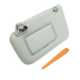 PNYZIK Gray Driver Left Side Illuminated Sun Visor with Vanity Light and Makeup Mirror Fit for Nissan Sentra 2013 2014 2015 2016 2017 2018 2019 Replace 96401-3SG8A