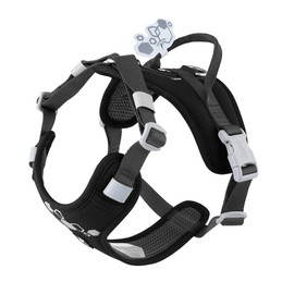 Hurtta Warrior Harness 2 Eco Dog Harness (Black, 15.7 - 19.7 inches (40 - 50 cm)