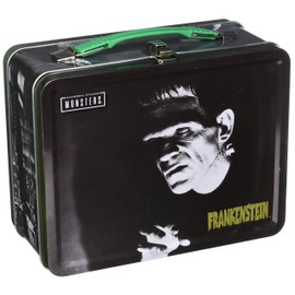 Factory Entertainment Retro Styled Lunch Box, Grey and Black, Metal