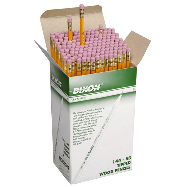 Dixon 14009 Classmate 273 HB Black Lead School Pencils, Pre-Sharpened,