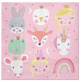 20 Napkins M?rchenfreunde Girls Animals Children Birthday 33 x 33 cm