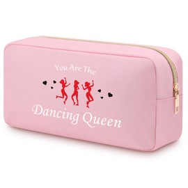 Dancer Cosmetic Bag Mamma Music Makeup Bag for Women Girl Dancer Gift Oxford Cloth Zipper Cosmetic Pouch for Hip Hop Lyrical Recital Ballet Tap Dance Lover Birthday Gift
