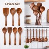 7-Piece Wooden Kitchen Utensil Set for Everyday Cooking - Non-Scratch