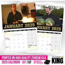 The Calendar King // Steven Seagal - A4 Size 2025 Wall Calendar