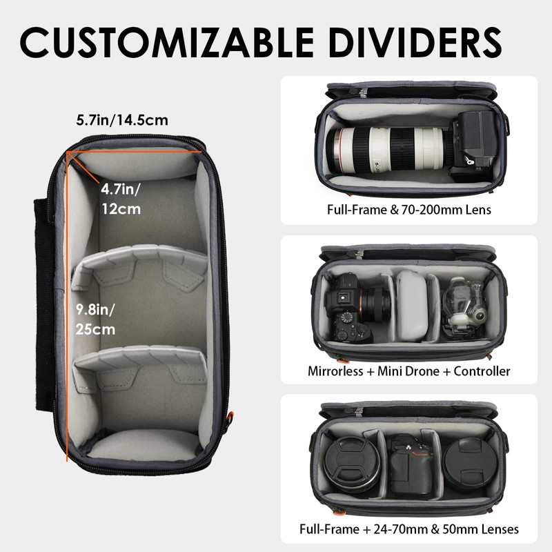 TARION Padded Camera Insert Bag Protective Framed DSLR Inner Case