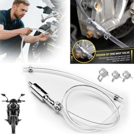 Universal Clutch Brake Bleeder Hose One Way Valve Tube Bleeding Tool Kit Motorcycle Car