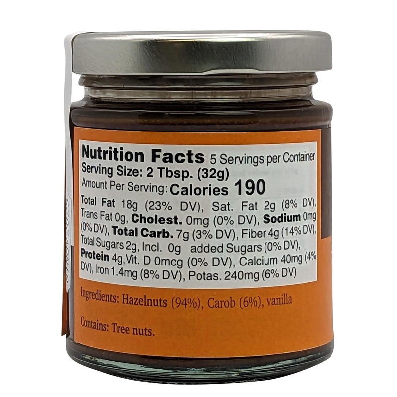 Nutural World - Smooth Hazelnut and Carob spread 6 Oz