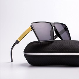 Square Oversized Sunglasses for Women Men Fashion Flat Top Big Frame Shades