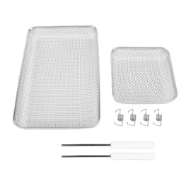 SIXRUN Set of 2 RV Furnace Vent Covers, Stainless Steel Motorhome Oven Ventilation Cover, RV Vent Cover with Installation Tool for Motorhomes