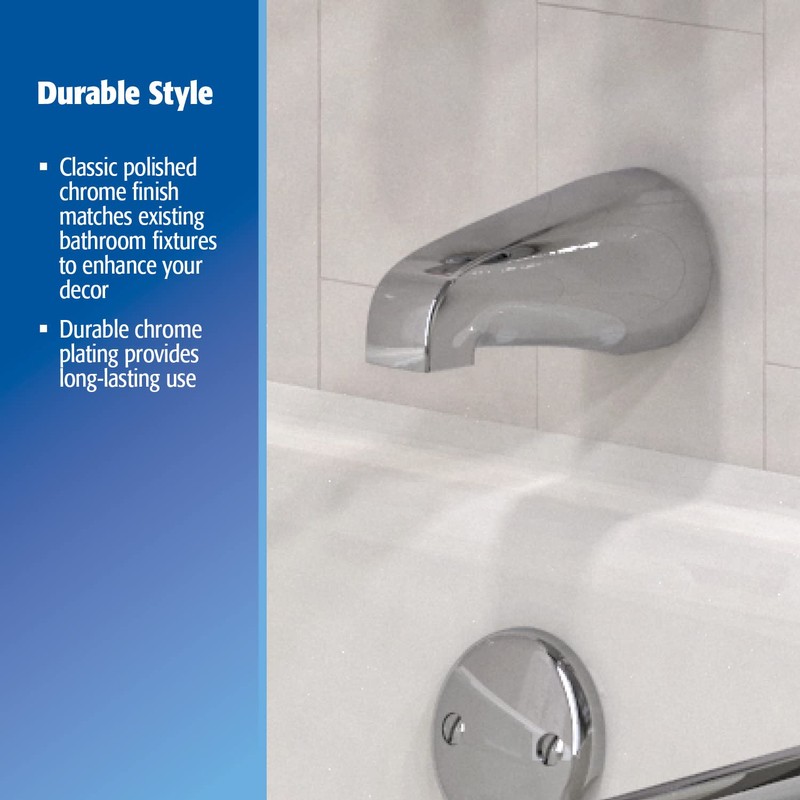 Plumb Pak PP825-33 PP825 Universal Fit Bath Tub Spout, Without