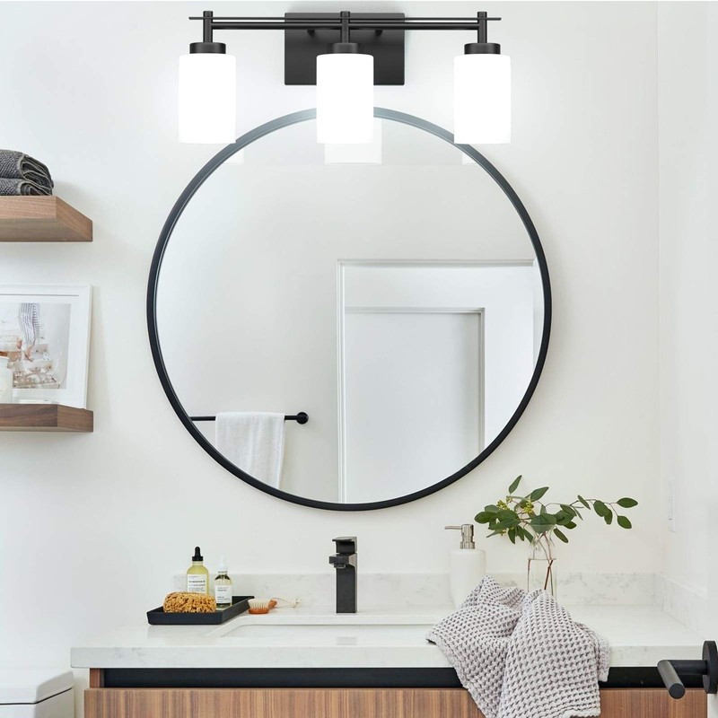 Aipsun Black Vintage Vanity Light, Bathroom Vanity Lighting Fixtures Industrial