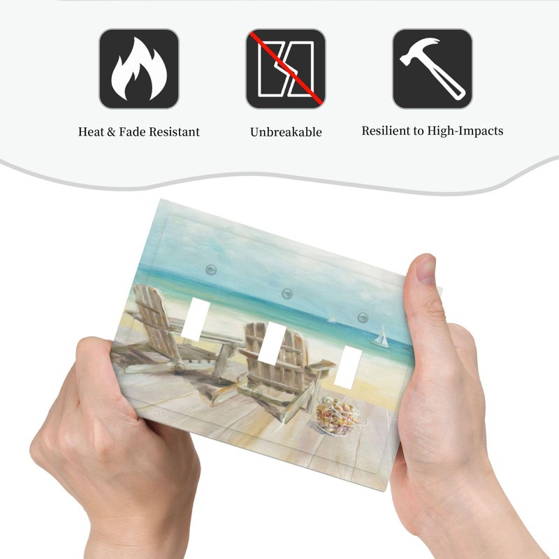 Spshian Light Switch Cove Beach Chair Seascape Blue Ocean 3