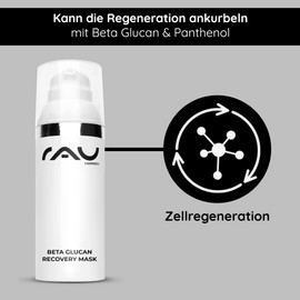 RAU Beta Glucan Recovery Mask 50 ml - Soothing Face Mask - with Betaglucane, Almond Oil and Macadamia Oil - Facial Mask for stressed, dry and irritated skin