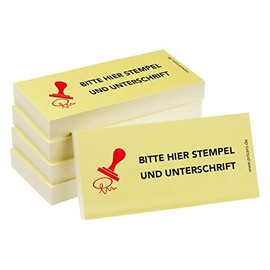 PRICARO Stamp and Signature Sticky Notes 100 Sheets Pack of 5