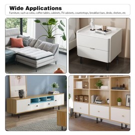 Zocipro Pack of 4 Furniture Legs, 10 cm Sofa Feet, Adjustable Metal Furniture Feet, Black, Furniture Feet for Cabinet Feet, Feet for Table, Cabinet Feet, Legs for Furniture