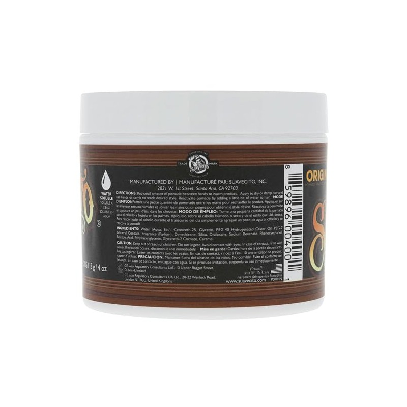 Suavecito Pomade Original Cera Para Cabello de Fijacion Media Brillo