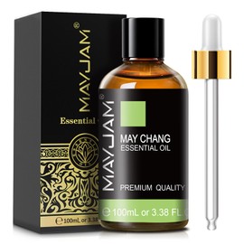 May Chang (Litsea Cubeba) Essential Oil, MAYJAM 3.38FL.OZ Essential Oils for Diffusers, 100ML Pure May Chang Oil for Skin Care, Hair Care, DIY Crafts, Yoga