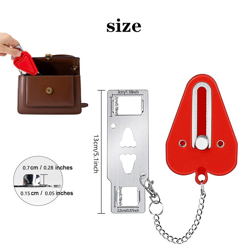 Xhwykzz Portable Door Lock Security, Upgraded Version Apartment Security Bedroom