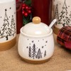 Darthome Christmas Tree Sugar Pot With Lid And Spoon Xmas