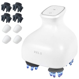 RELX EMS ヘッドスパ IPX7防水 (国内メーカー) 美容家電 頭皮ブラシ 頭皮ケア ギフト プレゼント スカルプケア (マットホワイト)