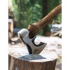 Camping Hatchet -Chopping Axe with Leather Sheath, 13.8" Forged Carbon