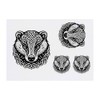 4 x 'Celtic Badger' Temporary Tattoos - Water Resistant, Skin-Safe,