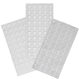 LUYING Rubber Feet Mute, Self Viscous Transparent Silica Gel Anti-Collision Particles, Furniture Table Leg Door Sheet, Wall Collision Prevention Sheet (3 Sizes, 0.2 inch (5 mm), 0.3 inch (8 mm), 0.4