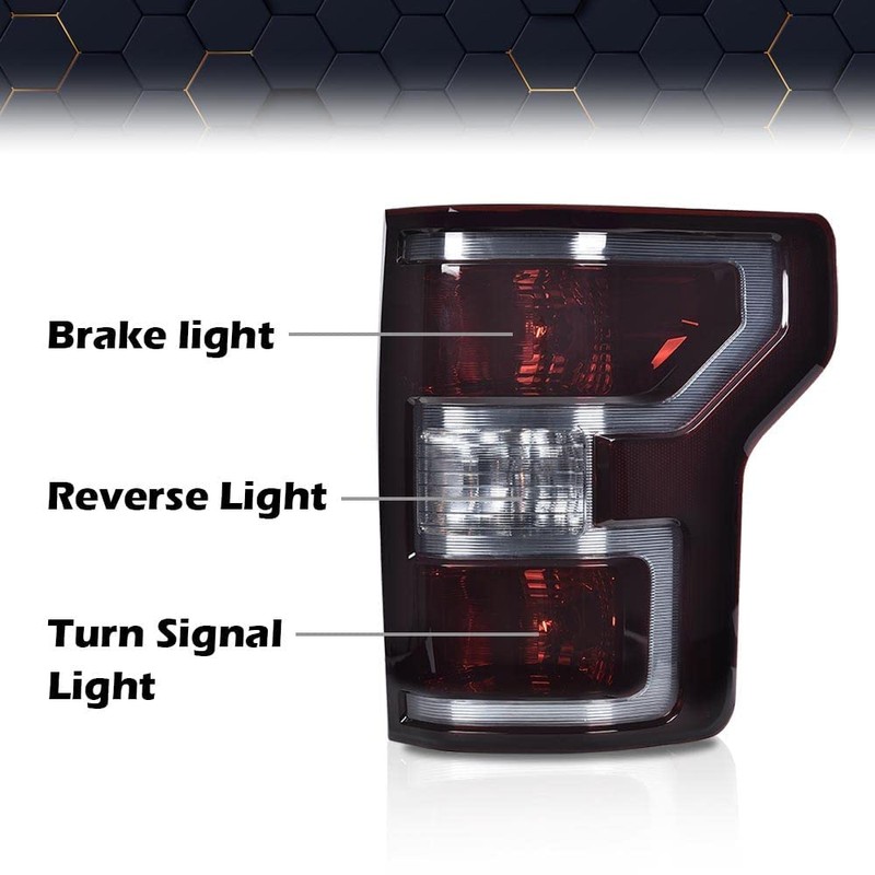 PIT66 Rear Tail Lights Assembly Compatible with Ford F150 2018