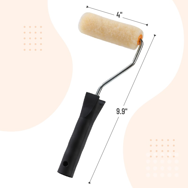Bates- Paint Rollers, 4 inch Paint Roller with 10 Covers,