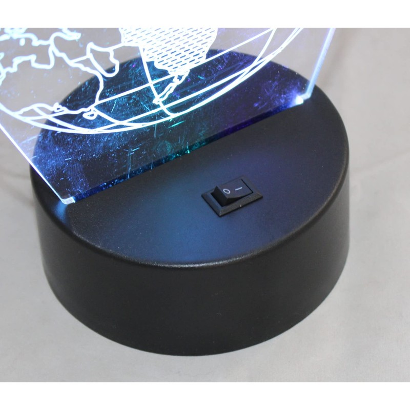 Dependable Industries 3D World Globe LED Light 7 Color Changing