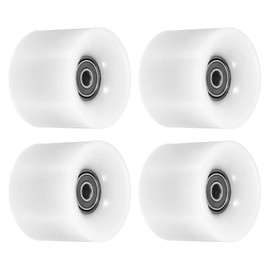 PATIKIL 60mm Longboard Wheels with Bearings ABEC-9, 4 Pack Street Wheels for Skateboards Cruiser Wheel Replacement 80A, White Black