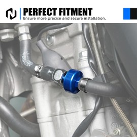 NICECNC Fuel Filtrar Quick Connect Motorcycle Aluminum Blue Easy to Install