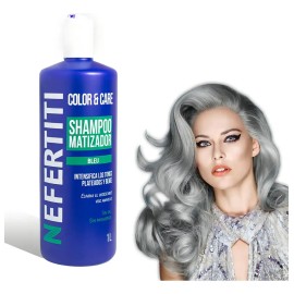 Shampoo Matizador Azul Sin Sal Neutraliza Tonos Amarillos
