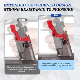 2PCS Upgraded Red Trigger Switch Button Compatible with Dyson V10 V11 SV12 SV14 Vacuum Cleaner Power Switch Button Replacement Parts with Repair Tools