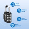 XShield 4-Digit-Padlock-Pack-of-2 Combination, Black, Pack of 2, Set of 2