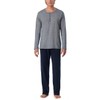 Schiesser Men's Long Pyjamas with Button Placket, Nightwear Set