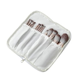 WHHJM Cute Floral Bag for Makeup Brushes - Ideal for Travel & Daily Use Makeup Brushes Pouch for Women (Blue Floral)