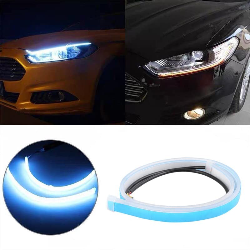 AIMALL 2X 60CM Car LED Strip DRL Turn Signal Switchback