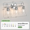 PHIXART 3 Lights Bathroom Vanity Light Fixtures, Chrome Traditional Classic