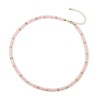 COAI Women's Choker Pearl Necklace with Crystal Beads, Stone, Pink